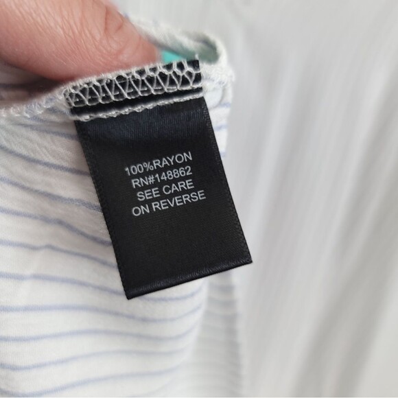 Torrid Lace-Up Cami Spaghetti Strap Top Striped Rayon Spring Summer NWT - Picture 11 of 13